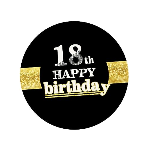 LALADEFIEE Geburtstagsfeier Dekoration Aufkleber Mit 18 Happy Birthday Buchstaben Für Partybedarf Und Geschenktüten Selbstklebende Party Sticker Für Feiern Und Festlichkeiten von LALADEFIEE