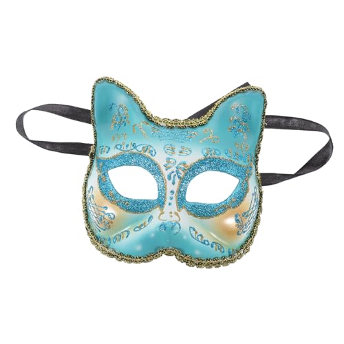 LALADEFIEE Maske halloween kinderkostüme party decoration party mitgebsel partyspieße the mask igelkostümkinder masks Katzenkopf Cosplay dekorativ Partygeschenk Plastik Sky-blue von LALADEFIEE