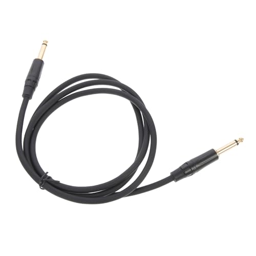 LALADEFIEE Mikrofon Audiokabel Stecker Auf Stecker Schwarzes Klinkenkabel Für E Gitarre Ideal Für Musikaufnahme Und Verstärker Langlebige Und Flexible Konstruktion von LALADEFIEE