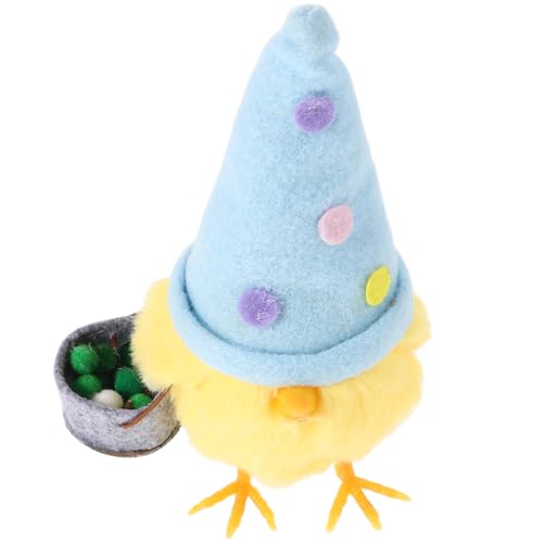 LALADEFIEE Mini Plüsch Osterküken Für Osterpartydekorationen Kleine Gelbe Küken Plüschspielzeug Babyküken Figur Für Osterfeierlichkeiten Himmelblau Geeignet von LALADEFIEE