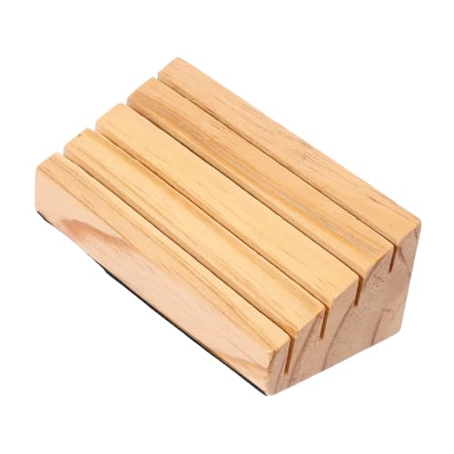 LALADEFIEE Holz Spielkartenhalter Stabiler Kartenständer für Spielkarten Handfreie Aufbewahrung Robuste Holzstruktur für Erwachsene und Original Holzfarbe von LALADEFIEE