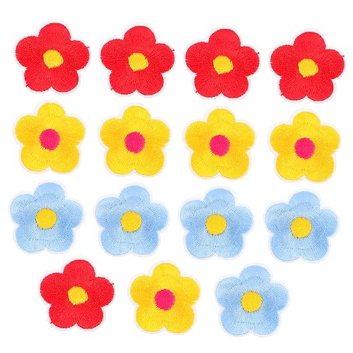 2 Sätze Patch Künstliche Blumen Masse Applikation Nähen Kleidungsdekore Blumen Häkeln Dity Dncing Schulranzen Bügel Stickereiflecken Aufnäher Für Kinderkleidung Stoff 15 Stück * 2 LALAFINA von LALAFINA