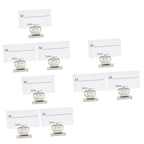 3 Sätze Kronensitz-clips Platzhalter Für Hochzeiten Party Rahmenhalter Gestell Hochzeitsdeko Hochzeitsdeco Tischkartenhalter Tischnummernhalter Legierung Silver 3 Stück * 3 LALAFINA von LALAFINA