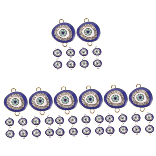 4 Sätze Perlen Schmuck Dekorative Anhänger Böser Blick Diy Halsketten Zarte Zauber Des Bösen Blicks Evil Eye Anhänger Armbandanhänger Selber Machen Augenzauber Metall 10 Stück * 4 LALAFINA von LALAFINA