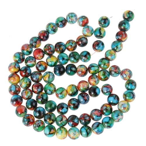 80St Glas-Pop- -Schmuckzubehör glasperlen jewelry making Handgemachte Schmuck Schmuckgestaltung Perlenmix Material zur Schmuckherstellung Perlen zur Schmuckherstellung Colorful LALAFINA von LALAFINA