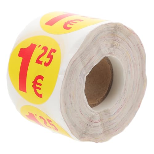 LALAFINA 1 Rolle Aufkleber Supermarktversorgung Preisetikettenpapier Selbstklebendes Preisschild Bunte Preisschilder Runde Preisschilder Waren Papier Preisschild Preisschildpapier von LALAFINA