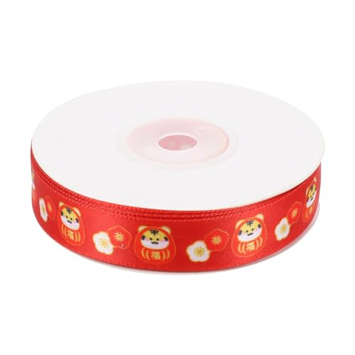 LALAFINA 1 Rolle Jahr Des Tiger-geschenkbandes Chinesisches Neujahrssatinband Silvesterband Ripsband Des Neuen Jahres 2022 Bänder Stoffbänder Zierband Geschenkbox Polyester Geschenkpapier von LALAFINA