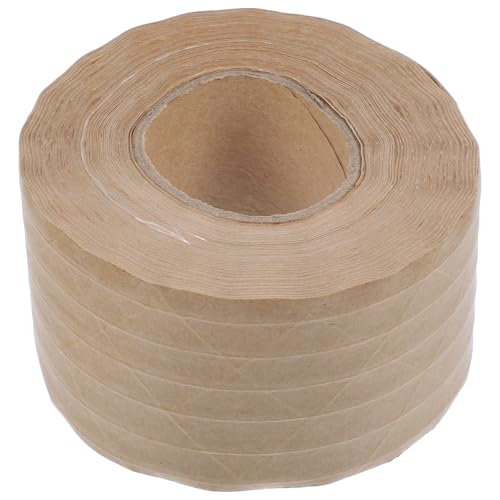 LALAFINA 1 Rolle Kartonband für den Haushalt verpackungsmaterial packing tape pro doppelseitiges klebeband strapazierfähig Packband, strapazierfähig Versandklebeband Kraftpapier Light Brown von LALAFINA