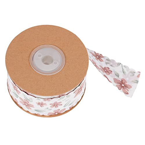 LALAFINA 1 Rolle Kleines Blumenband Schleife gefälschte Pflanze aufdecken Sackleinen seidenband ribbon mahlen unikal Paketband Geschenkband für den täglichen Gebrauch Polyester Weiß von LALAFINA