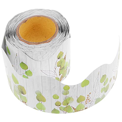 LALAFINA 1 Rolle Tafelranddekoration Dekorativer Randbesatz Klassenzimmer Grenze Frühlingsrandbesatz Wandtattoos Bordüre Festival Pinnwand Grenze Bunte Umschläge Bürokram Green Papier von LALAFINA