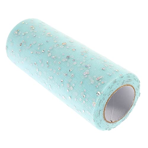 LALAFINA 1 Rolle Tüllrolle Mit Pailletten Trimmen Chiffon Sackleinen Tischdecken Verdrahtetes Sackleinenband Künstlich Neonband Schier Goldenes Satinband Vlies Band Zum Verpacken Polyester von LALAFINA