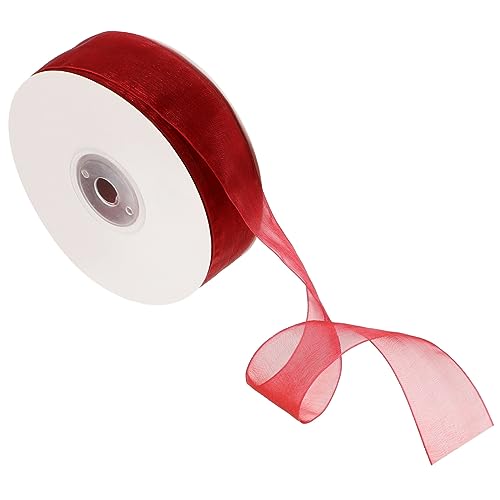 LALAFINA 1 Rolle Verpackungsband seidenband ribbon schienbeinschoner tape festivalbändchen trauringe Band zum Verpacken Strauß Minze schönes Paketband Multifunktions-Paketband Polyester rot von LALAFINA