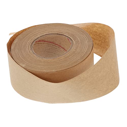 LALAFINA 1 Rolle Wasseraktiviertes Kraftpapier Klebeband Praktisches Beschreibbares Verpackungsband Für Umzug Versand Und Kartonversiegelung 48mm x Reißfest Und von LALAFINA