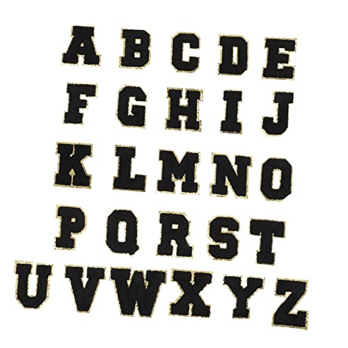 LALAFINA 1 Satz Alphabet-patch Nähen Buchstaben Aufnäher Buchstaben Patches Aufnäher Für Kleidung Gestickter Kleidungsfleck Reparaturmaterial Für Kleidung Gestickte Aufnäher Stoff 26 Stück von LALAFINA