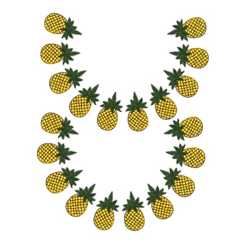 LALAFINA 1 Satz Ananas -stickerei Mini-handschuhe Patch Ananas Dekorative Ananas Mini-zubehör Zubehör Ananas Patches Für Rucksäcke Ananaseisen Auf Patch Fruchtpflaster Nähen Stickgarn 20st von LALAFINA