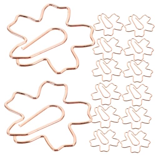 LALAFINA 1 Satz Büroklammer-lesezeichenhalter Mini-fotoclips Clips Zur Aufbewahrung Schreibwaren Buchklammer Bücher Halter Lesezeichen-clip Kreativer Clip Aluminiumlegierung Rose Gold 36st von LALAFINA