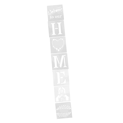 LALAFINA 1 Satz Englischer Buchstabe Home Hollow Template Home Stencil Druckbare Spiegelaufkleber Home Stencil Template Schablonen Zum Malen Scrapbooking Schablonen Modernes Home 7 Stück von LALAFINA