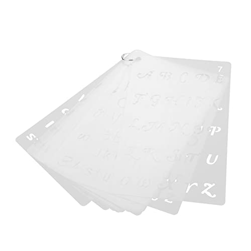 LALAFINA 1 Satz Malvorlage Buchstabenschablonen Des Alphabets Schablonenbuchstaben Kursive Schablonen Briefschablone Alphabetschablonen Jumbo-schablonen Zahlenvorlagen Weiß Plastik 12 Stück von LALAFINA