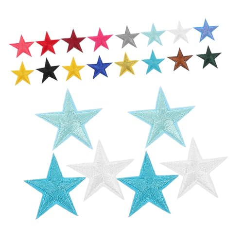 LALAFINA 1 Satz Pentagramm-patch Gestickter Sternenaufnäher Sternenfleck Gestickte Aufnäher Craft-patches Aufnäher Mit Sternenstickerei Sternenaufnäher Für Kleidung Polyester 80st von LALAFINA