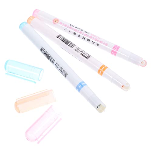 LALAFINA 1 Satz Roller-textmarker Markierungen Textmarker Masse Stoffmarker Kinderanzüge Schicke Marker Gel-highlighter Sammelalbum Markierungsstifte Süße Schulsachen Plastik 3st von LALAFINA