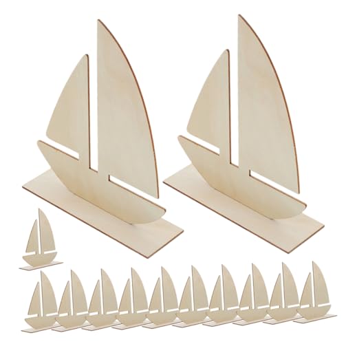 LALAFINA 1 Satz Segelboot-malschablone Deko-ideen Für Segelboote Wohnkultur Pvc- Segelboot Malvorlage Bastelbedarf Segelboot -holzausschnitte Unfertige Holzformen Beige 15st von LALAFINA