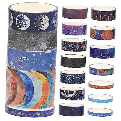 LALAFINA 1 Satz Sternenhimmel Washi Tape Aufkleber Scrapbook Diy Dekoration Stickern Stickers Punkt Papier Dekorative Washi-klebebänder Klebebänder Für Sammelalben Diy-bänder 19rollen von LALAFINA