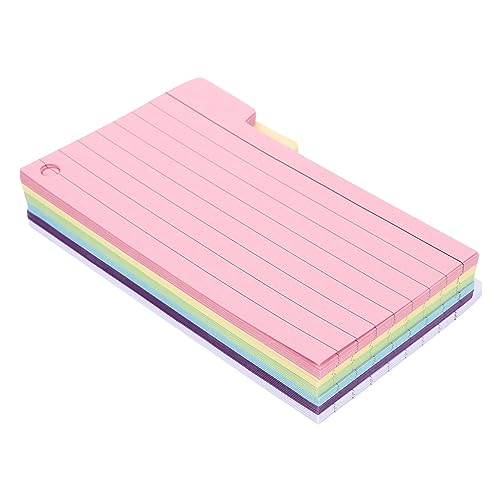 LALAFINA 1 Satz Sticky-index-registerkarte Referenzkarten Notizblock Phonetik-flash-karten Notizkarten Für Die Schule Notebook-ringe Karten Leer Kratzpad Leere Karten Mit Ringen Papier 6st von LALAFINA