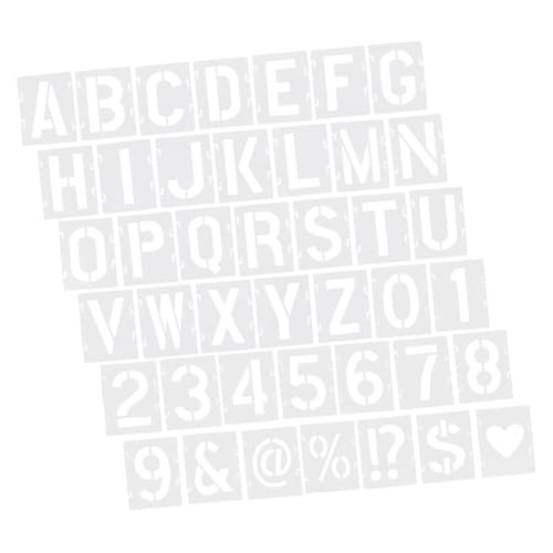 LALAFINA 1 Satz Vorlage Für Buchstaben Typografie-schablonen Kleine Alphabet-schablonen Alphabet-zeichnungsvorlage Kunst Schablonen Malschablonen Für Wände Das Haustier Weiß 42st von LALAFINA