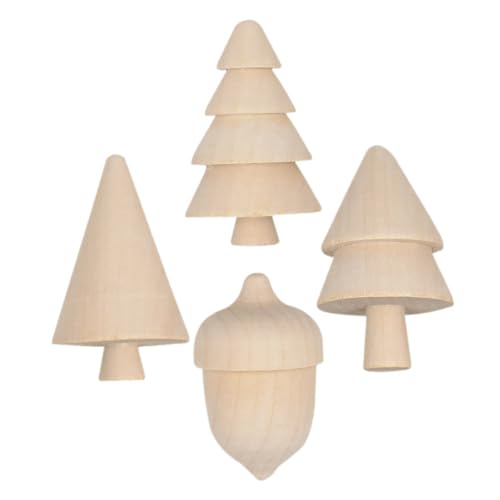 LALAFINA 1 Satz unfertiger weihnachtsbaum Weihnachtsbaum-Tischplatte Tierornament weihnachtsbasteln mit kindern weihnachtsschmuck Weihnachtsbaum aus Holz Weihnachtsschmuck aus Holz von LALAFINA