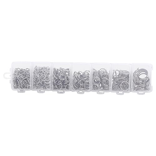 LALAFINA Schmuckzubehör-set 100-teilig Handgefertigte Biegeringe Für Schmuckset Schlüsselanhänger Metallmaterial Weiße Halskette Armband Basteln von LALAFINA