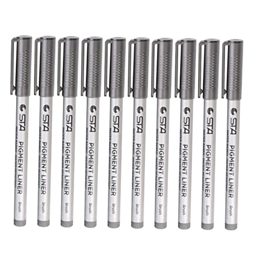 LALAFINA 1 Set 9Pcs Hand Gezogene Stifthaken Line Stroke Stift Skizzieren Zeichnen Zeichnungsstift Schüler Handgeschriebene Stiftkünstler Illustration Stift Tinte Stift von LALAFINA