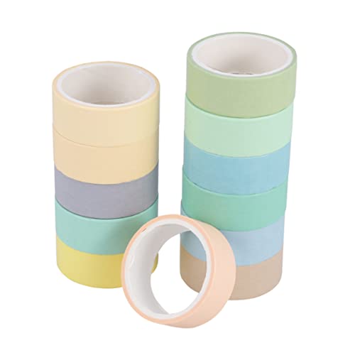 LALAFINA 1 Set Chic Washi Klebebänder Dekorative Masking Tape Pastellfarben Für DIY Projekte Scrapbooking Fotoalben Und Macaron Größe von LALAFINA