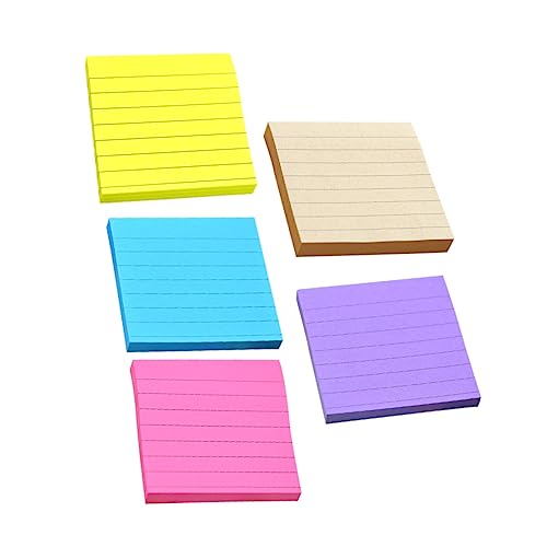 LALAFINA 1 Set Gestreiftes Notpapier Klebstoff Etiketten Stationery Pen Label Papier Kleber Tabs Notepad Aufkleber Drucker Pastell Nagelaufkleber Notizpolster Diary Planer Aufkleber Post von LALAFINA