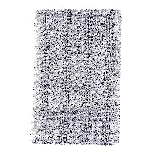 LALAFINA 1 Yard 16 Reihen Mesh Wrap Rolle Mit Diamantblumenform Für Hochzeit Geburtstag Vase Dekoration Partybedarf von LALAFINA