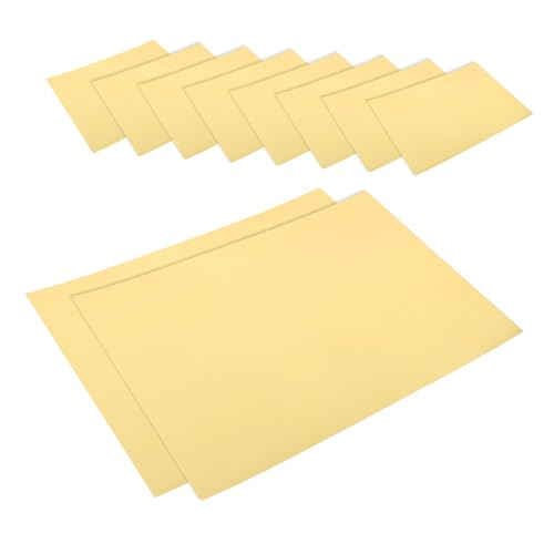 LALAFINA 10 Blätter Manueller Papierstau Sammelalbum Zur Kartenherstellung Folienspiegelkarton Zertifikatpapierkartenvorrat Schimmernder Karton Silbernes Kartonpapier Dicker Karton Golden von LALAFINA