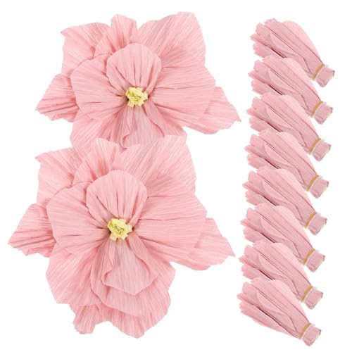 LALAFINA 10 Stück Krepppapier Blumenstrauß Party Papierblumen Papierhandwerk Blumenkarneval Krepppapier Kinderzimmer Zimmerdekoration Künstliche Blumen Ornamente Pompons Blüten von LALAFINA