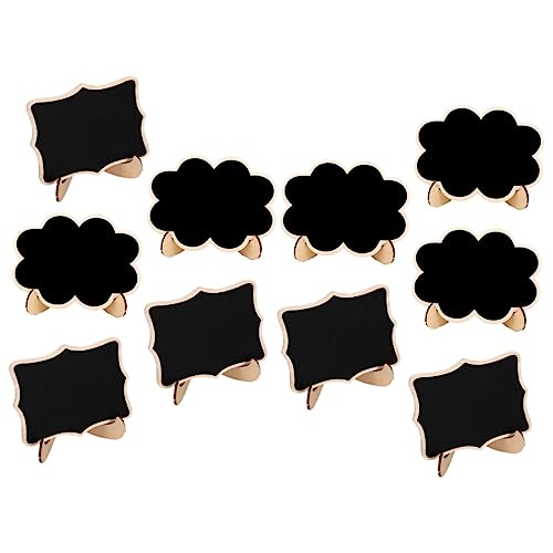 LALAFINA 10 Stück Mini Kreidetafel Schilder Mini Kreidetafeln Hochzeitsbuffet Schilder Aufkleber Kreidetafel Staffelei Whiteboards Reserviert Tisch Schild Trocken Abwischbare Tafel von LALAFINA