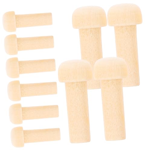 LALAFINA 10 Stück Stick DIY Holzklammern Unlackiertes Holz DIY Heringe Holzhandwerk Möbel DIY Holzklammern Haken DIY Versorgung Langes Holzspielzeug Lange Holzklammern Mini von LALAFINA