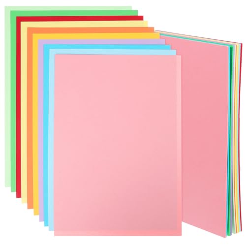 LALAFINA 100 Blatt Farbiger Karton Farbiges Druckerpapier Dickes Bastelpapier Im A4-Format Bastelbedarf Zum Basteln Basteln Von Diy-Weihnachtskarten Scrapbooking von LALAFINA