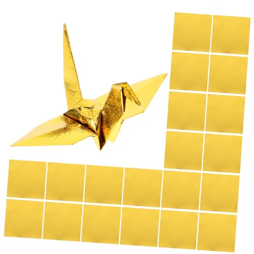 LALAFINA 100 Blatt Papier Zum Basteln Faltbares Papier Origami Papier Goldenes Papier Origami Papiere von LALAFINA