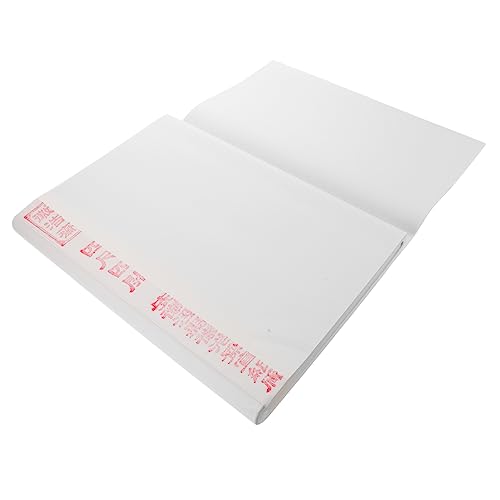 LALAFINA 100 Blatt halb gekochtes Reispapier Kalligrafiepapier ohne Raster weißes Papier Tintenpapier Pergamentpapier zum Schreiben Kalligraphiepapier für die Schule Büro-Reispapier von LALAFINA