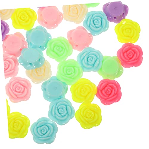 LALAFINA 100Pcs Rose Perlen Gold Charme Gold Gefüllte Zaubernstone Anhänger Charms Für Armbänder Schmuck Perlen Lehmperlen Armband Making Kit Pearl Perlen Schmuck Making Verschiedene von LALAFINA