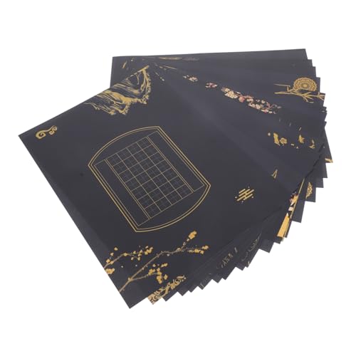 LALAFINA 100St Kalligraphiepapier chinesische Kalligrafie Kartenpapier für die Kartenherstellung Übungsbücher zum chinesischen Schreiben chinesisches Papier Spurenpapier Xuan-Papier Black von LALAFINA