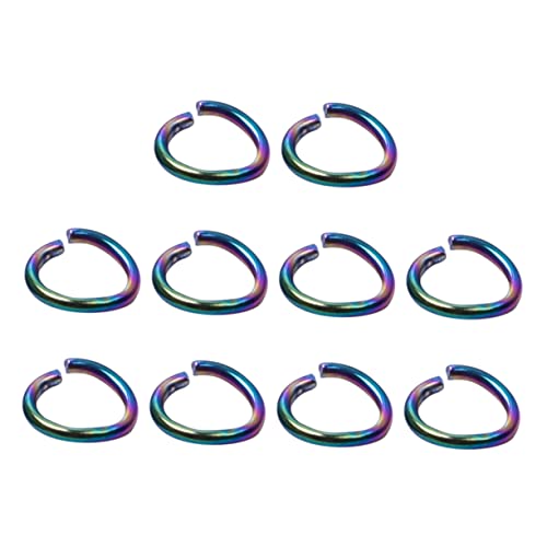 LALAFINA 100St offener Ring o Biegering für DIY Zubehör zur Schmuckherstellung Verbindungsring Offener Biegering selber machen armband zubehör selber machen Rostfreier Stahl Colorful von LALAFINA