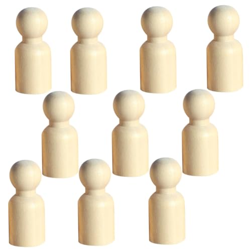 LALAFINA 10Pcs Mini Hölzerne Mann Handwerk Puppengelenke Peg Dollhouse Menschen Aufkleber Malerei Puppen Woody Toy Craft Kits Für Kunstpuppen Kunsthandwerk Für Gefälschte Malerei DIY von LALAFINA