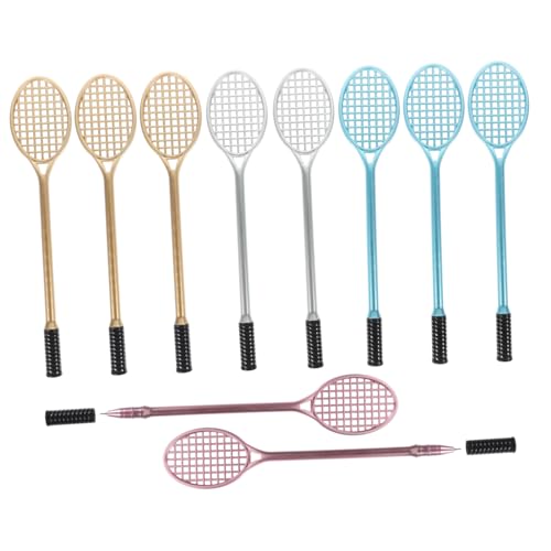 LALAFINA 10St Badmintonschläger-Gelstift Tennisbleistift lustiger Stift Federballschläger Stift Kugelschreiber mit Federballschläger Design tennisschläger Feder für Badmintonschläger von LALAFINA