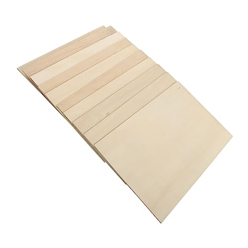 LALAFINA 10St Planke bastelholzplatte holzpaneele Hochzeitsdekoration Holzplatten DIY Holzplatten holzdielen Pyrograph-Modell Birkensperrholz holz malerei leeres Holz hölzern von LALAFINA