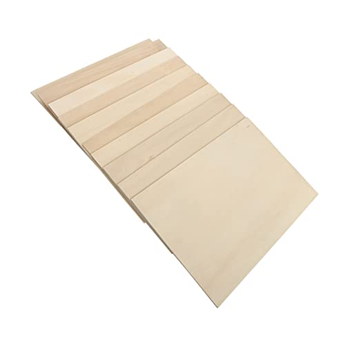 LALAFINA 10St Planke holzpaneele holzbrett plywood holzbohlen Holzplatte für Kunstliebhaber Sperrholzplatten Zubehör für Brandmalerei Holzausschnitte Quadrate Ausschnitt leeres Holz hölzern von LALAFINA