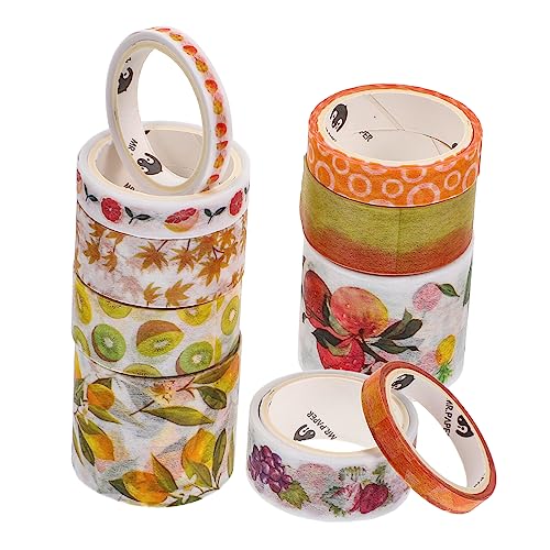 LALAFINA 10St Washi-Tape dekoratives Packband Klebeband zum Basteln Dichtungsband Band umwickeln Haustier geldumschläge umschlag bastelset Blumenband gelbes Klebeband Japanisches Papier von LALAFINA