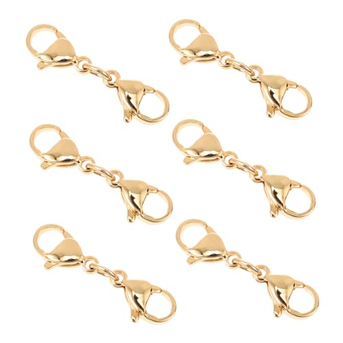 LALAFINA 10er Set Edelstahl Lobster Clasps DIY Schmuck Verschlüsse Für Armbänder Und Halsketten 12mm x 25mm Goldene Karabinerhaken Für Schmuckherstellung Und Bastelprojekte von LALAFINA